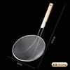 Acero Inoxidable Mango de Madera Malla Grande con Fugas Hotel Cuchara para Freír Suministros para Restaurante Utensilios de Cocina Red para Filtrar Papas Fritas Colador para Albóndigas