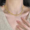 Tienda de oro con collar de oro roto brillante luz de oro roto cadena de clavícula de lujo disco simple todo-partido joyería de cuello