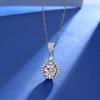 Super Flash Water Drop Pear-Shaped Diamond D-Grade High Carbon Diamond Pingente chapeado pt950 Platinum Micro Set com oito corações e oito setas colar