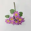 Flores Artificiais, Margaridas Pequenas, Flores Gerbera para Casamentos, Decorações de Vaso para Sala de Estar, Flores Artificiais de Haste Única, Buquês de Violetas para Decoração