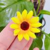 Mini cabeça de girassol cocar de flores artificiais pequeno girassol flor falsa Hanfu flor de seda decorativa atacado e varejo