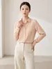 2026 Verano Nuevo Estilo Camisa de Seda de Morera Cardigan de Manga Larga para Mujer Blanco Ropa de Trabajo Elegante Top de Cuello Cuadrado