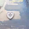 Botones Lindos de Dibujos Animados Redondos en Forma de Corazón con Estampado de Manzana para Diarios DIY, Decoraciones Cuadriculadas Vintage, Se Pueden Mezclar y Combinar