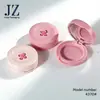 Caixa de sombra para olhos monocromática com design de botão redondo, material de embalagem plástica, pedido Jinze