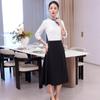 Camisa con Corbata de Lazo de Primavera y Otoño del Fabricante para Mujer, Camisa Blanca de Manga Larga, Ropa de Trabajo de Alto Nivel para Azafata, Recepcionista de Hotel, Uniforme de Azafata
