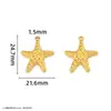 Acero Inoxidable Accesorios para Joyería DIY Vida Marina Colgante Pequeño Collar Pulsera Estrella de Mar Caracola Colgante Accesorios Hechos a Mano