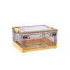 Caja de almacenamiento plegable transparente caja de almacenamiento de libros para estudiantes con polea apilable gran capacidad Caja de almacenamiento de libros Venta al por mayor
