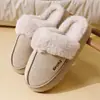 Pantuflas de Algodón Transfronterizas para Hombre, Suelas Antideslizantes Cálidas para Interiores y Exteriores, Pantuflas de Algodón Gruesas y Cálidas para Mujer, Pantuflas de Algodón para Otoño e Invierno