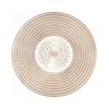 Mantel Redondo Transfronterizo de PVC de 38 cm con Acabado de Alta Gama, Lujo Ligero, Resistente al Calor, Mantel Dorado Estampado para Mesa de Comedor Occidental Doméstico, Fábrica