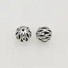 Estilo antiguo Plata tibetana bola hueca cuentas sueltas cuentas 8/10/11/14mm pulsera aretes cuentas espaciadoras accesorios de joyería diy