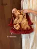 Vestido chaleco estilo chino para niña para Otoño/Invierno 2026, Nuevo vestido de un año para niñas pequeñas, Conjunto de Año Nuevo para bebé con tendencia en algodón acolchado
