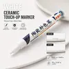 Caneta de retoque cerâmica de 12 cores para reparar arranhões em superfícies de porcelana e banheiro, caneta marcadora especial de 2,8 mm para azulejos e banheiras