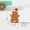 Novo Homem de Gengibre Fofo de Natal Micro Paisagem Cena de Neve Pequenos Enfeites DIY Enfeites de Desenho Animado Pequenos Acessórios de Resina