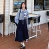 Traje de Dos Piezas, Estilo Western 2025 Primavera y Otoño Nuevo Estilo Diseño Francés Traje de Camisa y Falda Traje de Dos Piezas
