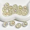Ding Yi Lua Fria Diamante Estrela Galvanizado Luz Fluida Luminoso Furo Passante Contas de Resina Pulseira DIY Corrente de Celular Acessórios