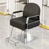 Silla de peluquería para barberías, silla de salón, silla de aseo, silla para cortar el pelo, ajustable y giratoria, reposabrazos de acero inoxidable, silla de barbero