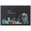 Felpudo de Entrada Estilo Fresco Floral Simple Puerta de Entrada Desgaste Resistente Suciedad Resistente Anillo de Seda Felpudo Cortable Antideslizante