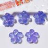 Accesorios acrílicos al por mayor accesorios diy material hecho a mano hebilla de zapato parche de gorra pegamento cremoso aurora hielo morado transparente flor dorada