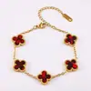 Pulsera de Trébol de Cuatro Hojas de Color Brillante 13 mm de Venta Caliente Transfronteriza Modelo Clásico Versátil Venta Directa de Fábrica