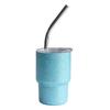 2-7oz Mini Car Cup 304 aço inoxidável bonito pequeno fresco pequeno copo de vinho portátil dupla camada de palha