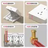 Zhigao Enchufe de Montaje Superficial Caja Abierta de Pared 10A Cinco Agujeros Multiorificio Panel de Interruptores Doméstico Ultradelgado Venta al por Mayor