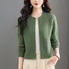 2026 Nuevo y Elegante Abrigo Suéter, Elegante y Juvenil, Top para Personas Menudas, Cárdigan con Cremallera de Punto Trenzado para Mujer