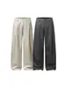Pantalones Casuales de Pierna Ancha Nanxia Pantalones Largos Rectos Holgados para Hombre Pantalones de Vestir Versátiles Retro Estilo Old Money Pantalones Plisados para Hombre