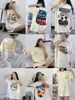 GALLERY DEPT TIDE estampa colorida de letras de desenho animado camiseta de manga curta de alta qualidade casual solta verão masculina e feminina