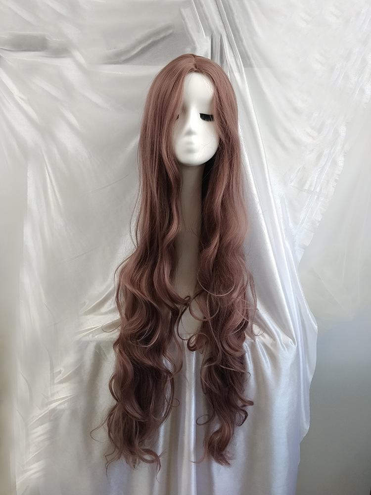 1m米长假发女100cm超长假发中分彩色逼真卷发c