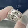 Anillo de Plata de Ley S925 con Diseño de Gatito y Cachorro Mismo Estilo para Mujer, Lujo Accesible de Nicho, Gama Alta, Exquisito, Moderno y Versátil, Producto Nuevo