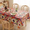 Mantel Estilo Americano, Impermeable, Resistente al Aceite, Resistente al Calor, No Requiere Lavado, Estilo Bohemio, Tela Estilo Étnico, Mantel para Mesa de Café de Alta Gama