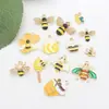 Accesorios para Joyería DIY Transfronterizos Estilo Pastoral Abejita Girasol Panal Mielera Aleación Colgante de Goteo de Aceite Llavero