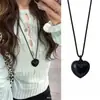 Colar Estrela-do-Mar Retro Hot Girl Corrente Longa para Suéter Estilo de Férias Superfície Fosca Prateada Pingente de Estrela Côncavo e Convexo Acessórios
