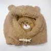 Gorro y Bufanda de Peluche de Oso para Otoño e Invierno Todo en Uno para Mujer Ciclismo Protección Cálida para Orejas Gorro Lei Feng con Máscara Capucha a Prueba de Viento