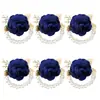 Suministros para Bodas Amazon Novia Dama de Honor Azul Marino Flor de Muñeca Novio Ramillete Accesorios de Boda XH115B