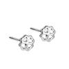 Brincos de trevo de quatro folhas em forma de coração de prata S999 Design de nicho simples Estilo simples de prata ins Brincos elegantes de luxo leves e requintados