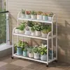 Suporte de Flores para Sala de Estar, Estante de Armazenamento de Varanda de Chão, Suporte para Vasos de Flores, Suporte Móvel de Plantas Verdes de Múltiplas Camadas de Arte em Ferro para Interior