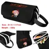 Fairy Tail Animación Artículos Circundantes Lienzo Estuche Portátil de Lápices Doble Capa Gran Capacidad Flip Almacenamiento Estuche de Lápices