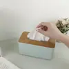 Tampa de Madeira Caixa de Lenços Estilo Japonês Dispensador de Lenços Simples para Carro Mesa de Centro da Sala de Estar Caixa de Lenços Extraível Caixa de Armazenamento de Lenços