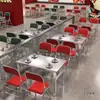 Restaurante de Hot Pot Estilo Industrial Tienda de Brochetas Kebab Mesa Plegable de Acero Inoxidable Tienda de Helados Estilo Hong Kong Puesto de Mariscos Silla Comercial
