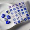 Arte de Uñas Estilo Bohemio Pegatina en Relieve Patrón de Baldosa Pintada Fuente Transfronteriza Pegatina para Uñas Pegatina de Joyería Pegatina