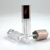 Venta directa de fábrica tubo pentagonal dorado de 5 ml para brillo de labios, se puede usar para dispensar corrector, rubor líquido, sombra de ojos, material de embalaje cosmético