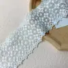 Ribete de Encaje Bordado de Algodón Blanco Seda de Leche de 8 cm de Ancho para Cojines de Sofá, Ropa de Muñecas, Decoración Hecha a Mano DIY
