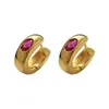 Novos brincos de moda em forma de U dourados brilhantes simples com incrustação de diamantes para mulheres Coreia do Sul leve luxo alta qualidade brincos atacado