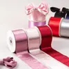 Cinta de terciopelo con purpurina metálica brillante de una cara, tamaño 10, flor, accesorios para empaque de cajas de regalo, cinta de lazo DIY