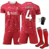 2627 Jersey del Ejército Rojo número de club 11 Salah uniforme de equipo infantil Liverpool local Traje de fútbol Notta