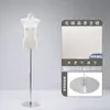 Maniquí de utilería de estilo coreano de pecho plano para ropa de mujer, maniquí de medio cuerpo para escaparate, soporte de exhibición de maniquí para tienda de ropa, cuerpo completo