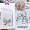 Arte de unha amor borboleta zircônia joia diamante zircônia branca invertida fundo plano olho de cavalo triângulo gota diamante amor zircônia