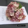 Ramo de flores artificiales de hortensia estilo europeo en colores otoñales para decoración de escenas, hortensias de alta gama para bodas, flores artificiales