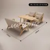Sofá silla elegante de alta gama para cafetería, combinación de mesa redonda tipo hongo, combinación de mesa y silla para tienda de té con leche, fábrica de sofás sillas individuales